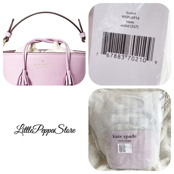 KATE SPADE HAYES BUCKET CROSSBODY BAG IN ORCHID - Picture 3 of 5